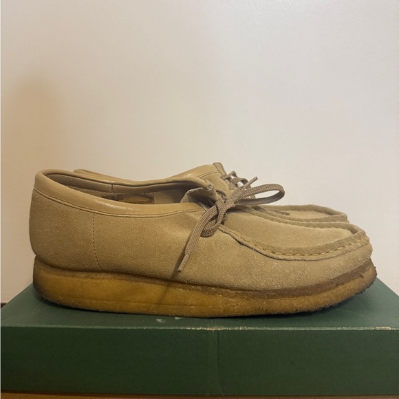 Clarks Suede Moc-Toe Lace-Up Shoes – 10 Men’s - Picture 3 of 6